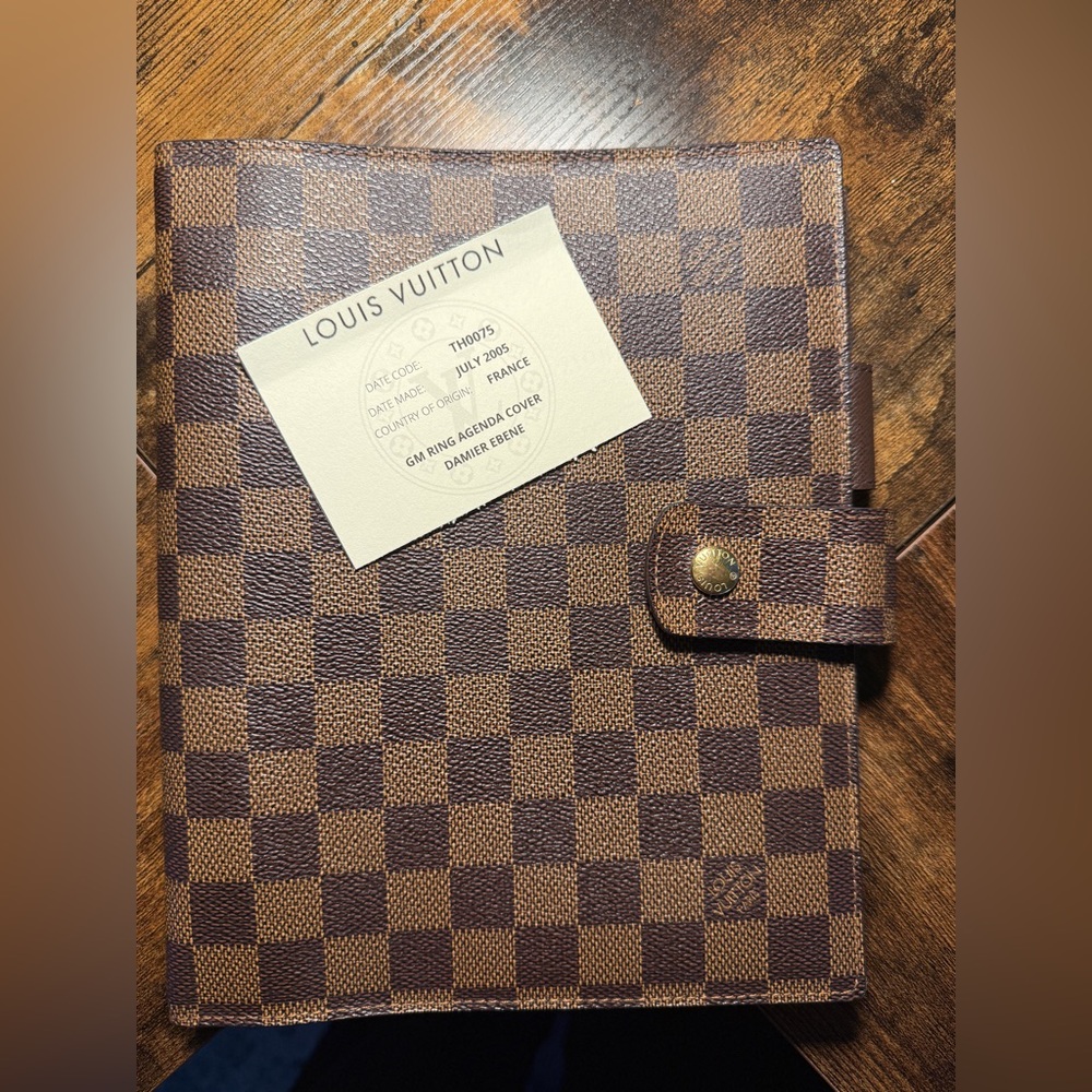 (Louis Vuitton Agenda GM Damier Ebene Agenda